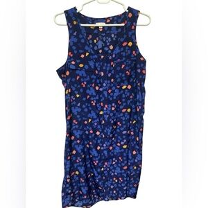 Gap Sleeveless Blue Patterned Dress